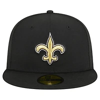 Men's New Era Black Orleans Saints  Main 59FIFTY Fitted Hat