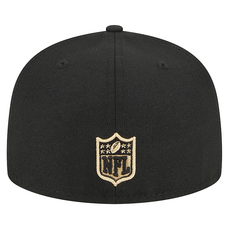 Men's New Era Black Orleans Saints  Main 59FIFTY Fitted Hat
