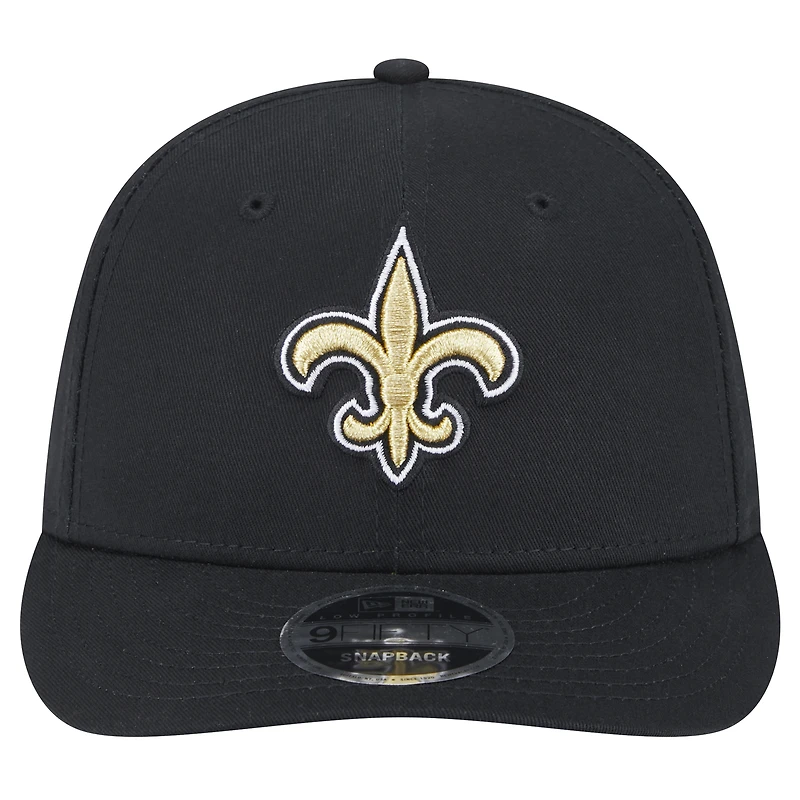 Casquette à visière plate noire New Era New Orleans Saints 9FIFTY pour homme