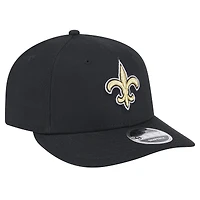 Casquette à visière plate noire New Era New Orleans Saints 9FIFTY pour homme
