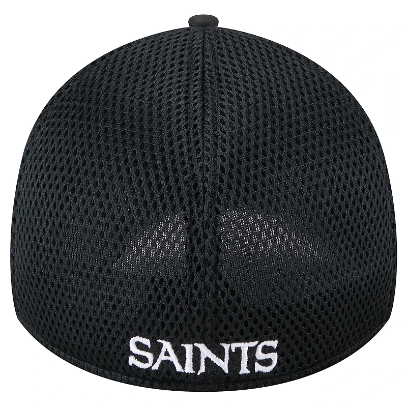 Casquette New Era noire Orleans Saints Main Neo 39THIRTY Flex pour homme