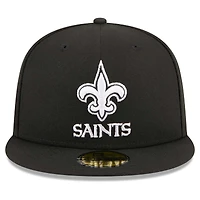 Casquette ajustée 59FIFTY New Orleans Saints Main Patch Era pour homme noire