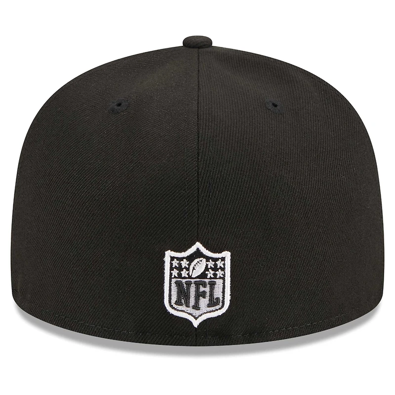 Men's New Era Black Orleans Saints  Main Patch 59FIFTY Fitted Hat