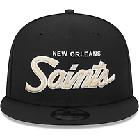 Casquette Snapback 9FIFTY New Orleans Saints Main Script noire New Era pour homme
