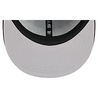 Men's New Era  Black Orleans Saints Overlap Wordmark 59FIFTY Fitted Hat