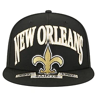 Men's New Era Black Orleans Saints  Oversized 59FIFTY Fitted Hat