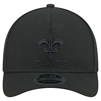 Casquette ajustable New Era noire New Orleans Saints Team Collection 9FORTY M-Crown A-Frame pour homme