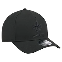 Casquette ajustable New Era noire New Orleans Saints Team Collection 9FORTY M-Crown A-Frame pour homme