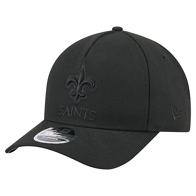 Men's New Era Black New Orleans Saints Team Collection 9FORTY M-Crown A-Frame Adjustable Hat