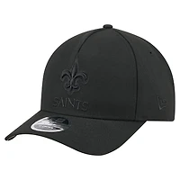 Casquette ajustable New Era noire New Orleans Saints Team Collection 9FORTY M-Crown A-Frame pour homme