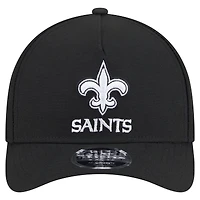 Casquette ajustable New Era noire New Orleans Saints Team Collection 9FORTY M-Crown A-Frame pour homme