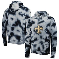 Men's New Era Black Orleans Saints Team Tie-Dye Pullover Hoodie