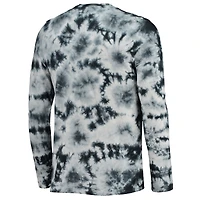 T-shirt à manches longues tie-dye noir New Orleans Saints Era pour homme