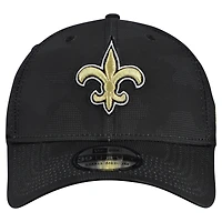 Men's New Era  Black Orleans Saints Tonal Camo 39THIRTY Stretch Fit Hat
