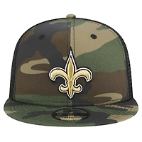 Casquette snapback New Era Camo New Orleans Saints Main Trucker 9FIFTY pour homme