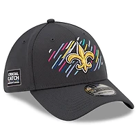 Men's New Era Charcoal Orleans Saints 2021 NFL Crucial Catch - 39THIRTY Flex Hat
