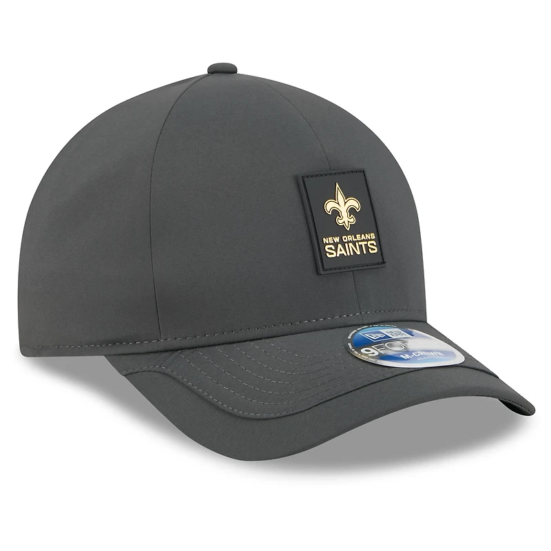 Men's New Era Charcoal New Orleans Saints 2025 Sideline Cold Weather 9FORTY M-Crown Adjustable Hat