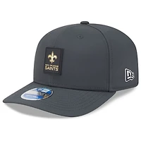 Casquette ajustable New Era 9SEVENTY anthracite New Orleans Saints 2025 Sideline pour homme