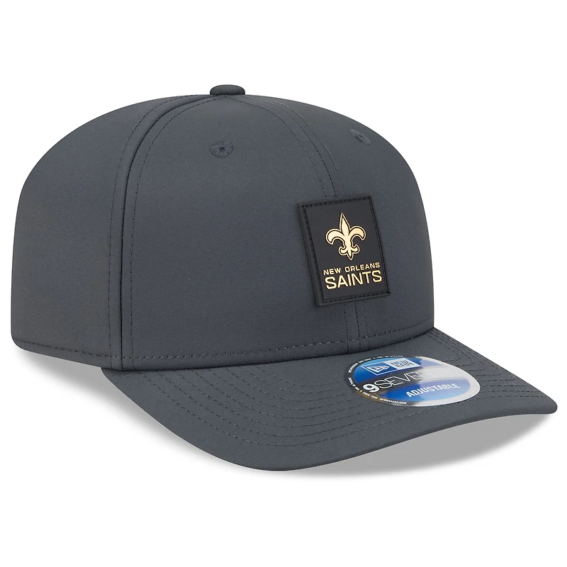 Men's New Era Charcoal New Orleans Saints 2025 Sideline Cold Weather 9SEVENTY Adjustable Hat