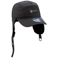 Men's New Era Charcoal New Orleans Saints 2025 Sideline Cold Weather Runner Dog Ear Adjustable Hat
