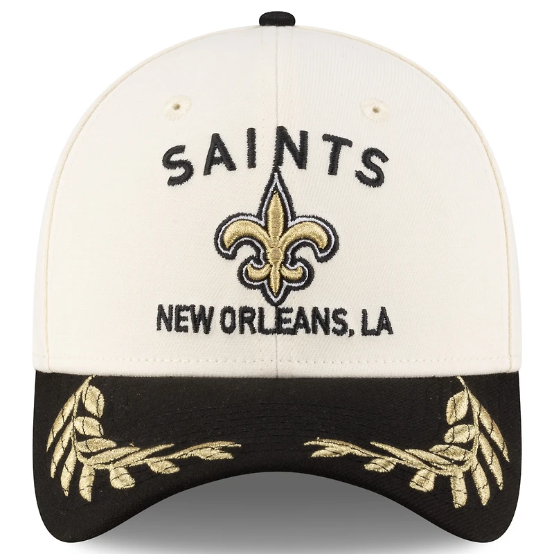 Men's New Era  Cream/Black Orleans Saints 2025 NFL Draft 39THIRTY Flex Hat