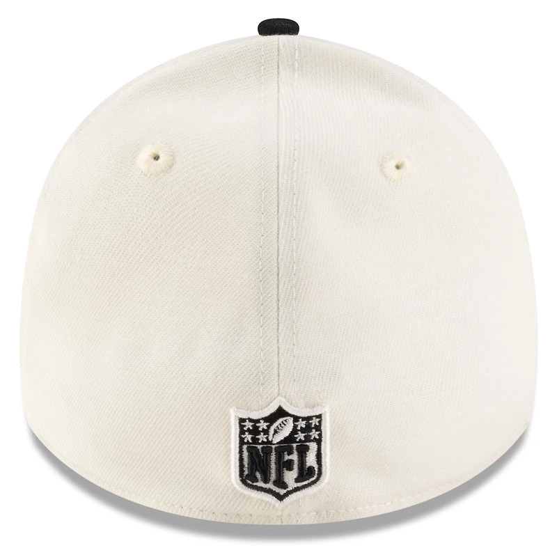 Men's New Era Cream/Black Orleans Saints 2025 NFL Draft 39THIRTY Flex Hat