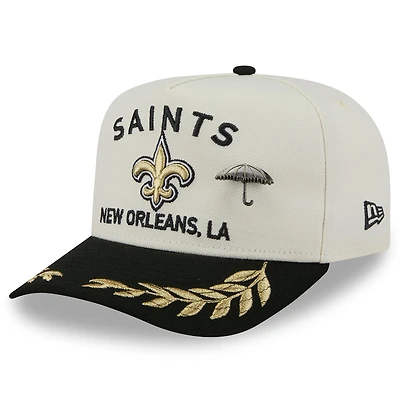 Men's New Era Cream/Black Orleans Saints 2025 NFL Draft A-Frame 59FIFTY Fitted Hat