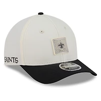 Men's New Era  Cream/Black New Orleans Saints 2026 NFL Training Camp 9FORTY Adjustable Hat