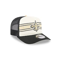 Casquette snapback New Era 9FIFTY Trucker crème/noire New Orleans Saints Banner pour homme