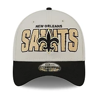 Casquette Flex New Orleans Saints 2023 NFL Draft 39THIRTY crème pour homme Era