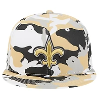 Casquette ajustée New Era 59FIFTY dorée/noire des Saints de la Nouvelle-Orléans pour homme