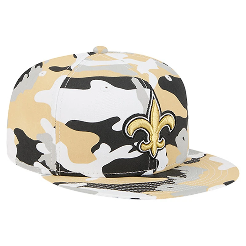 Casquette ajustée New Era 59FIFTY dorée/noire des Saints de la Nouvelle-Orléans pour homme