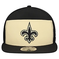Casquette snapback New Era 9FIFTY pour homme, couleur or/noir, New Orleans Saints