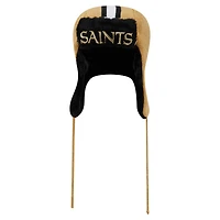 Men's New Era Gold New Orleans Saints Helmet Head Trapper Knit Hat
