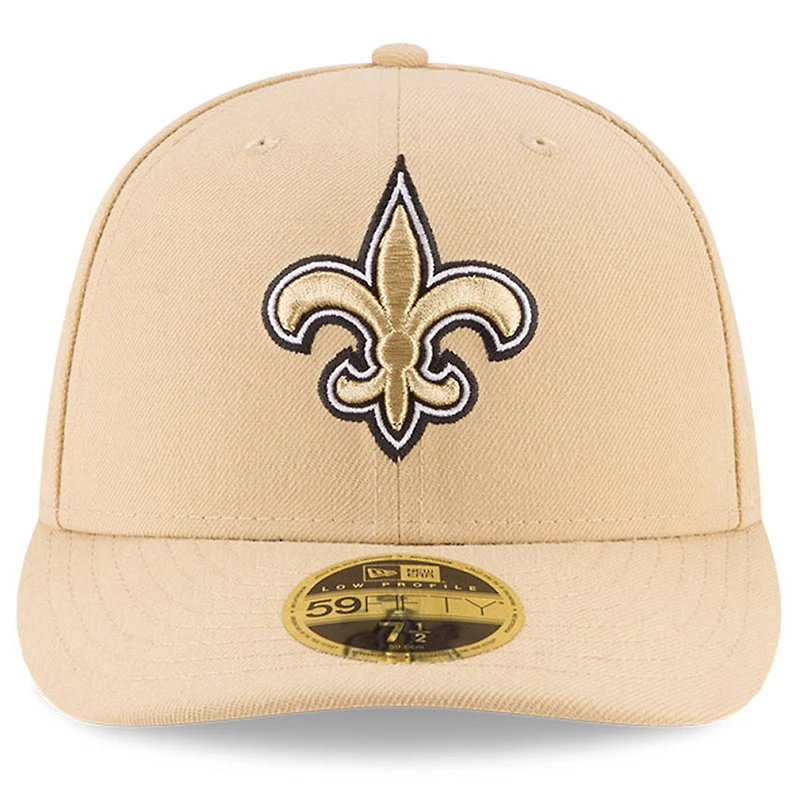 Casquette New Era Gold Orleans Saints Omaha Low Profile 59FIFTY pour homme
