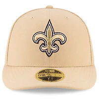Casquette New Era Gold Orleans Saints Omaha Low Profile 59FIFTY pour homme