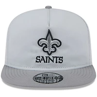 Casquette Snapback New Era New Orleans Saints 2024 NFL Training Camp Golfer pour homme, grise