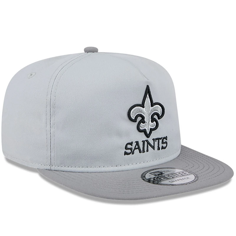 Casquette Snapback New Era New Orleans Saints 2024 NFL Training Camp Golfer pour homme, grise