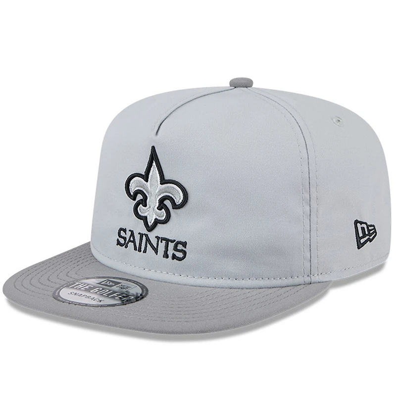 Casquette Snapback New Era New Orleans Saints 2024 NFL Training Camp Golfer pour homme, grise
