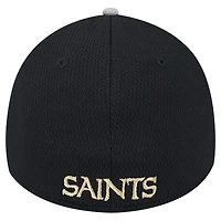 Casquette 39THIRTY Flex grise New Era pour homme avec visière active Orleans Saints