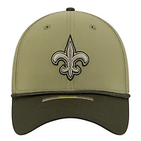 Casquette New Era 39THIRTY Flex verte Orleans Saints 2025 Salute to Service pour homme