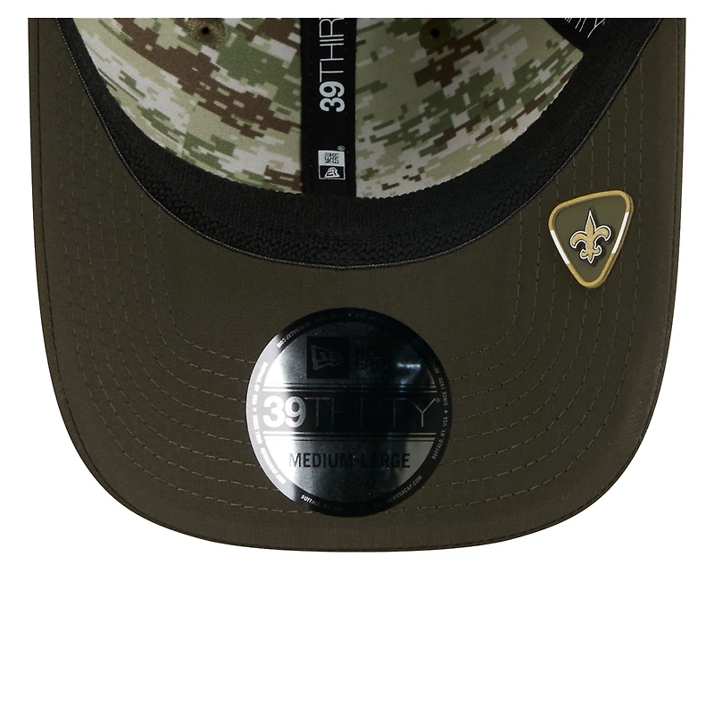 Men's New Era  Green Orleans Saints 2025 Salute to Service 39THIRTY Flex Hat