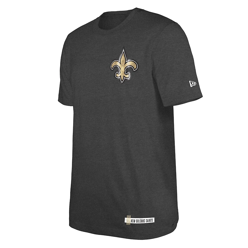 T-shirt New Era Heather Black Orleans Saints 2024 NFL Training Camp pour homme