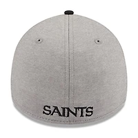 Casquette flexible 39THIRTY rayée New Orleans Saints Era gris chiné/noir pour hommes