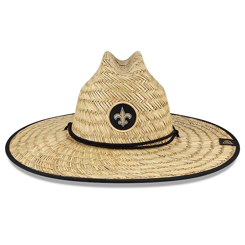 Chapeau de sauveteur en paille officiel New Era Natural New Orleans Saints NFL Entraînement Camp pour homme