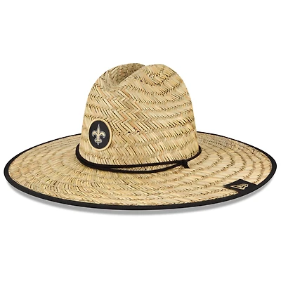 Chapeau de sauveteur en paille officiel New Era Natural New Orleans Saints NFL Entraînement Camp pour homme