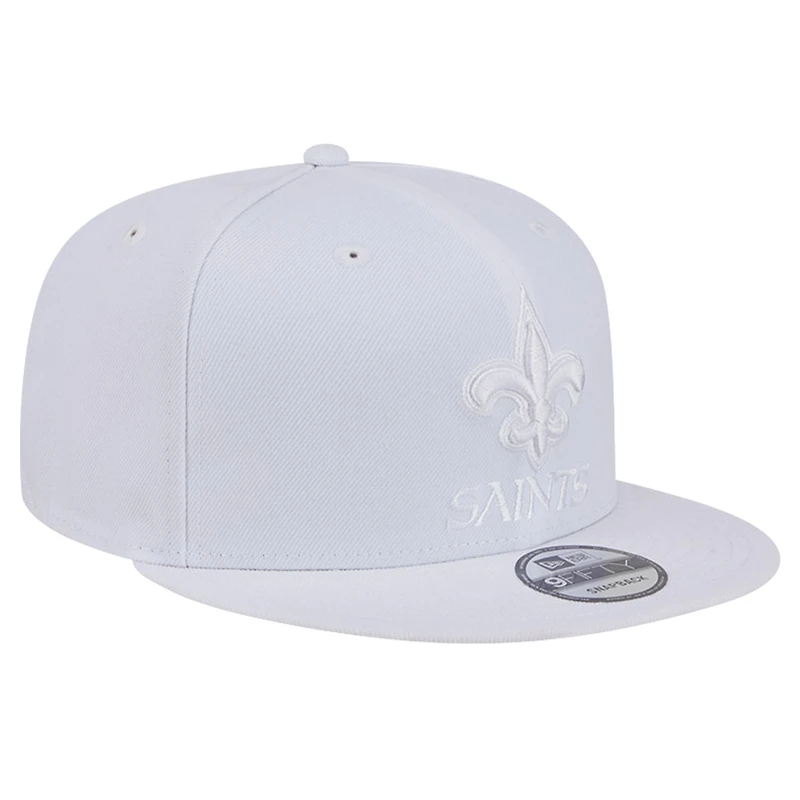 Men's New Era New Orleans Saints Main White on White 9FIFTY Snapback Hat