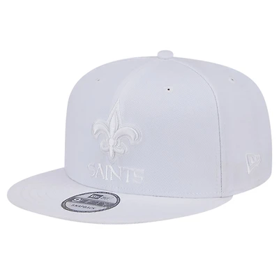 Men's New Era New Orleans Saints Main White on White 9FIFTY Snapback Hat