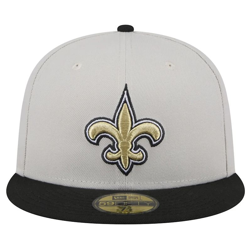 Casquette ajustée New Era Orleans Saints Stoney 59FIFTY pour hommes