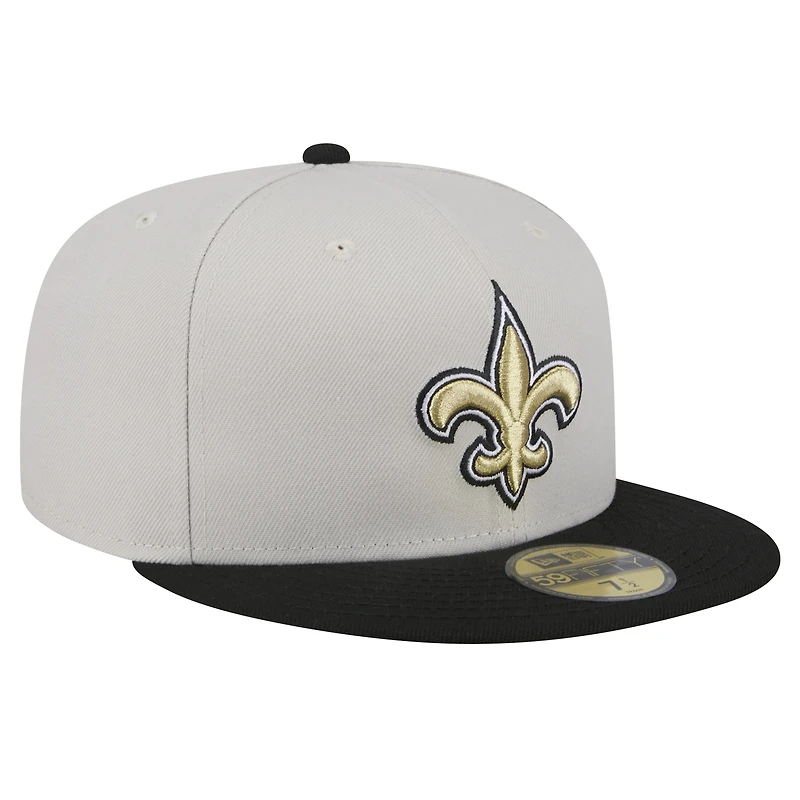 Casquette ajustée New Era Orleans Saints Stoney 59FIFTY pour hommes